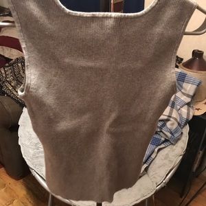 Grey sweater tank top.